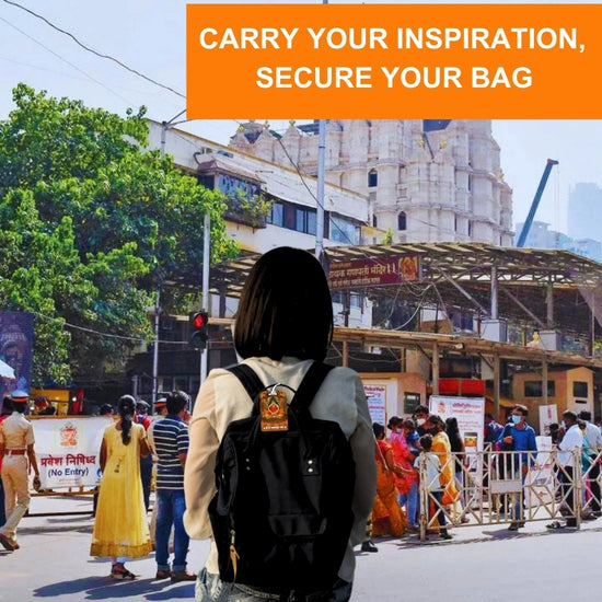 Shree Siddhivinayak Ganapati smart bag tag with QR code by tag8