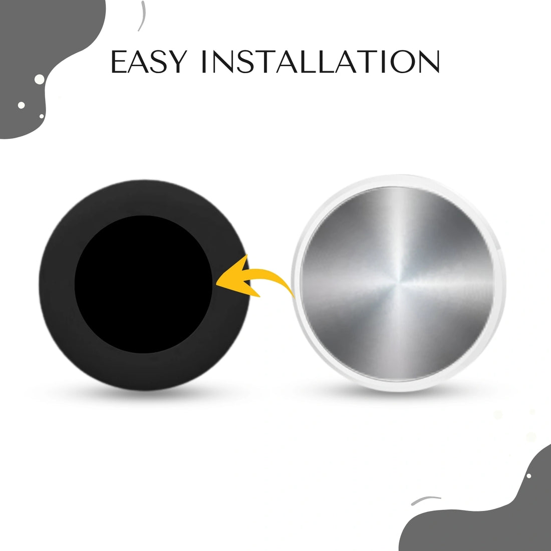 Black silicone holder for smart trackers by tag8