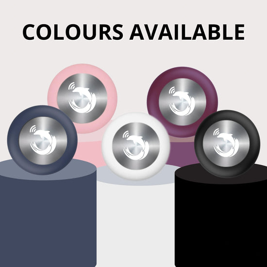 Black silicone holder for smart trackers by tag8