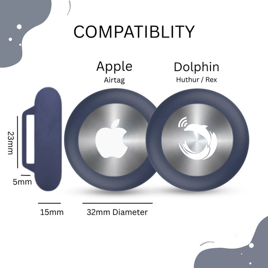 Blue silicone holder for smart trackers by tag8