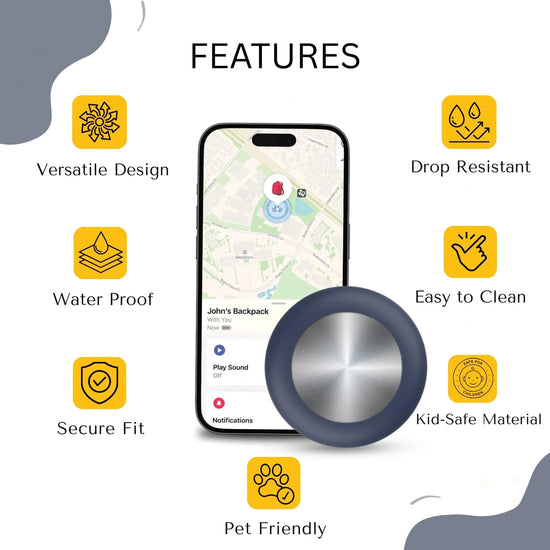 Blue silicone holder for smart trackers by tag8