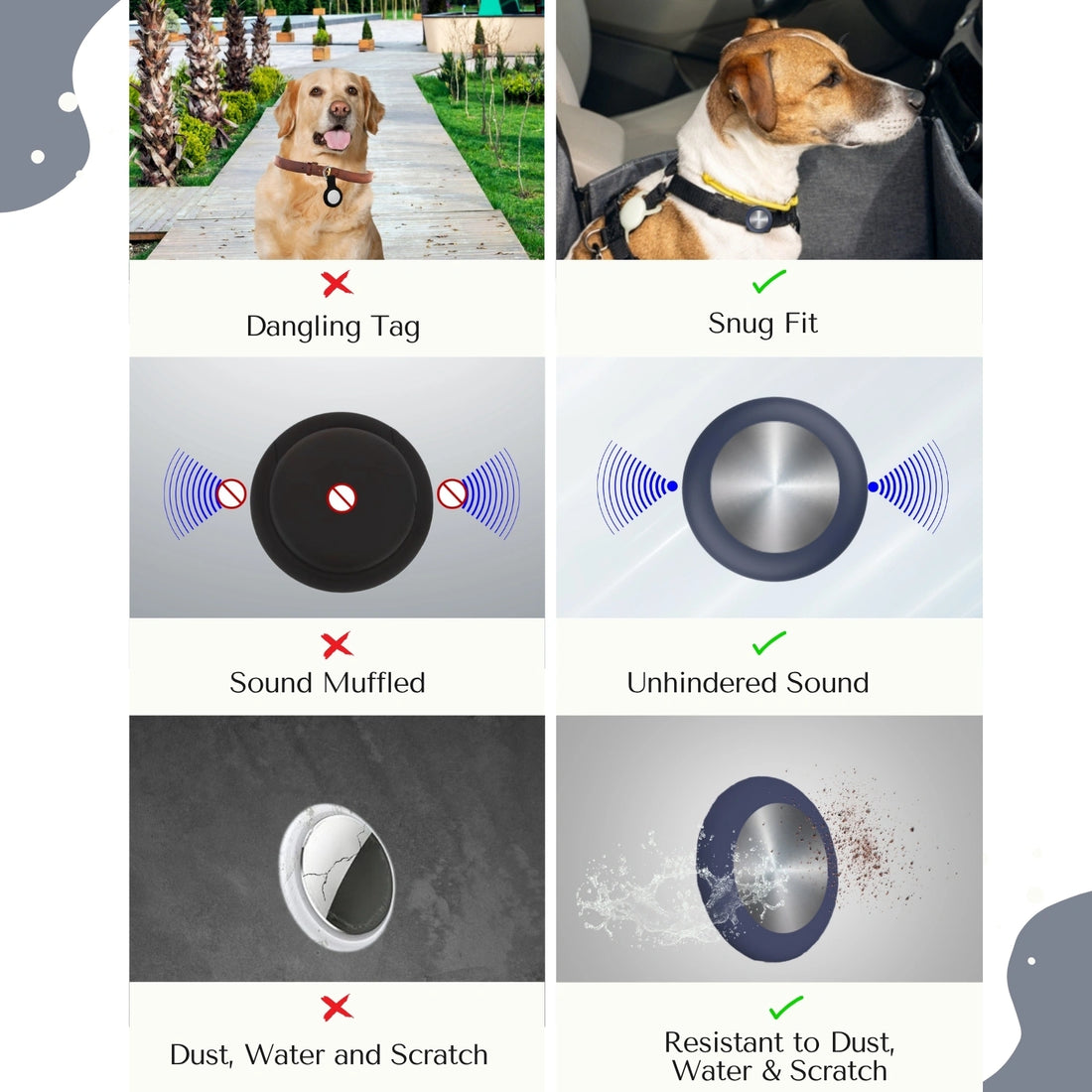 Blue silicone holder for smart trackers by tag8