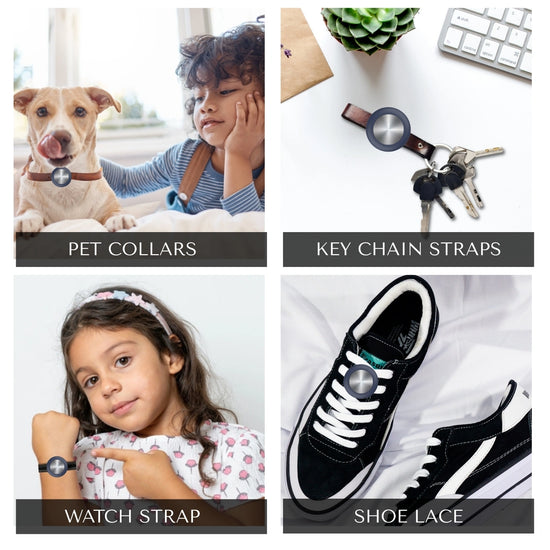 Blue silicone holder for smart trackers by tag8