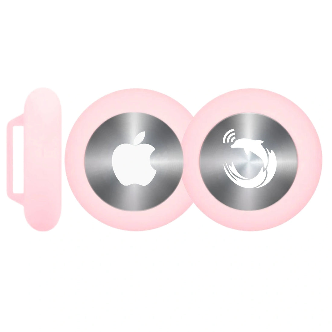 Pink silicone holder for smart trackers by tag8