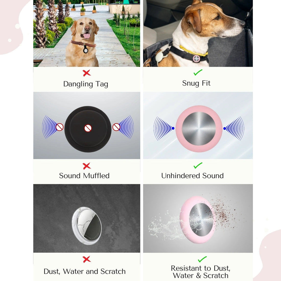 Pink silicone holder for smart trackers by tag8