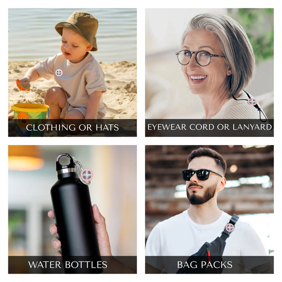 Pink silicone holder for smart trackers by tag8