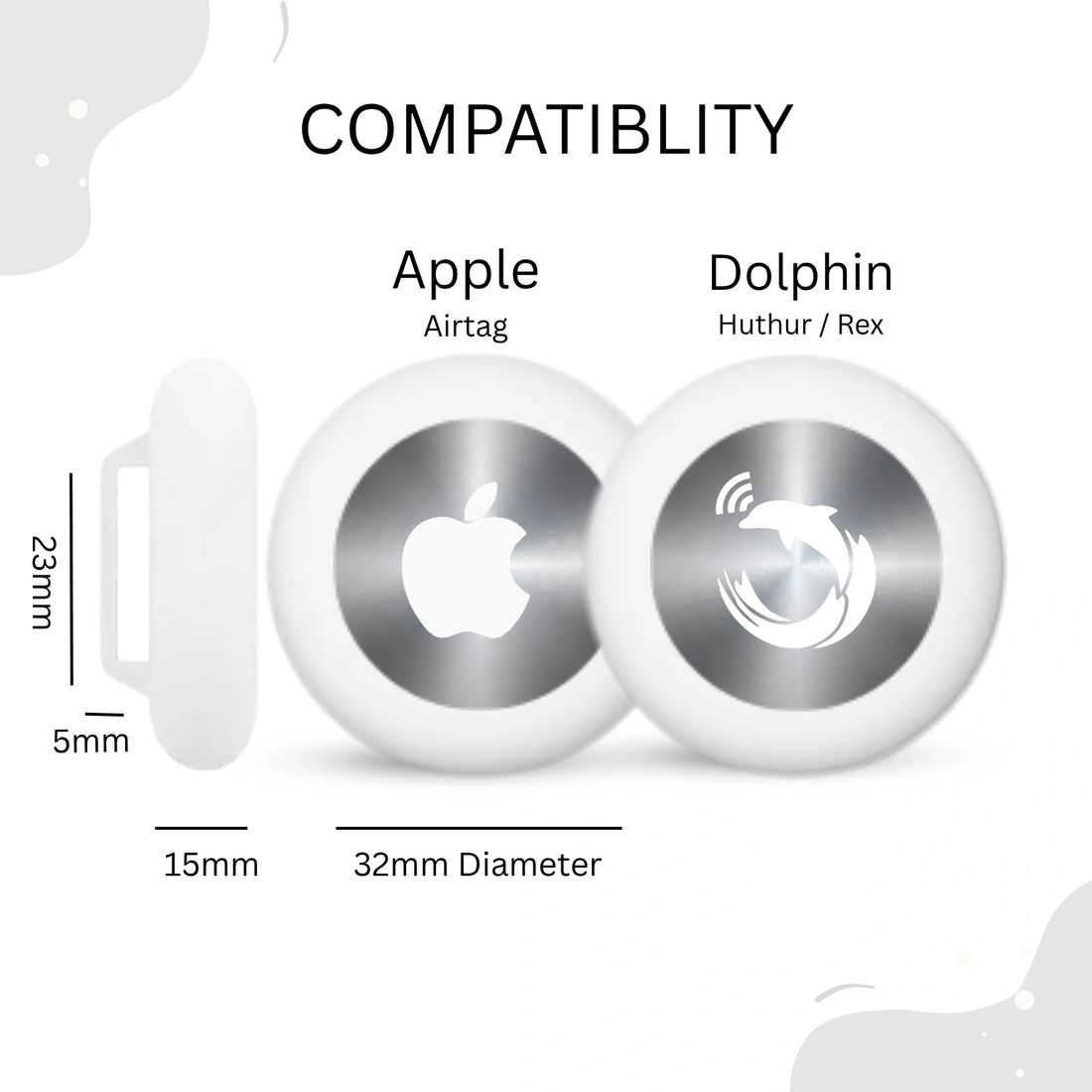 White silicone holder for smart trackers by tag8