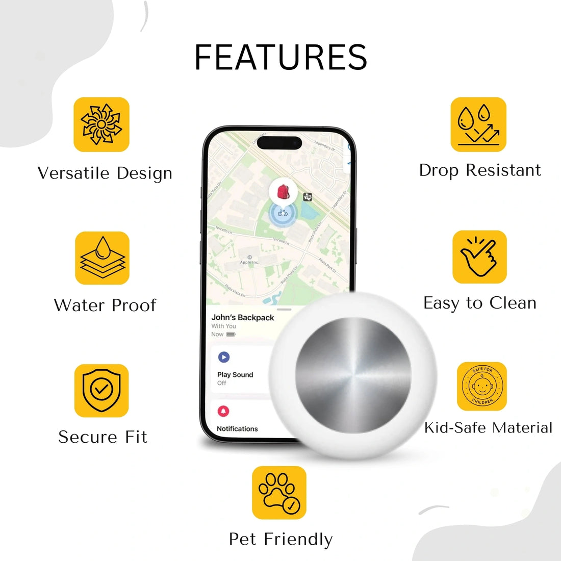 White silicone holder for smart trackers by tag8