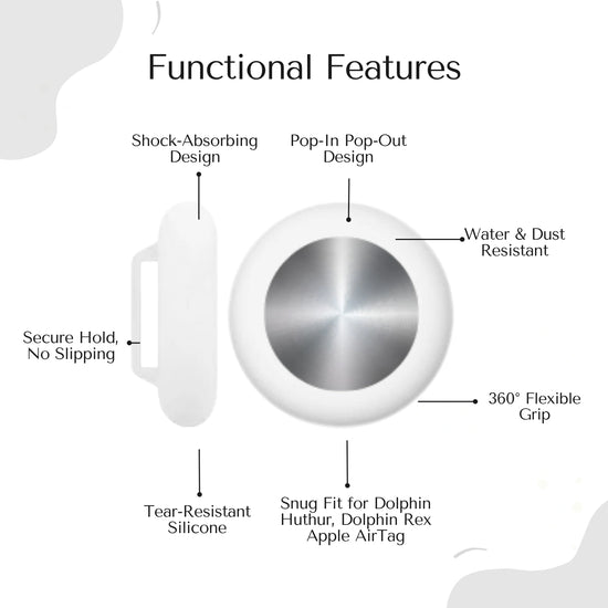 White silicone holder for smart trackers by tag8