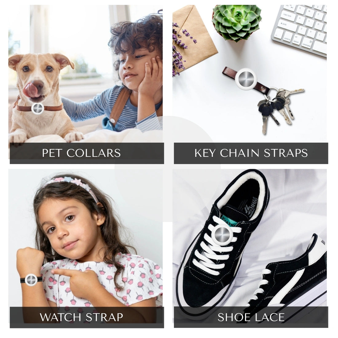 White silicone holder for smart trackers by tag8