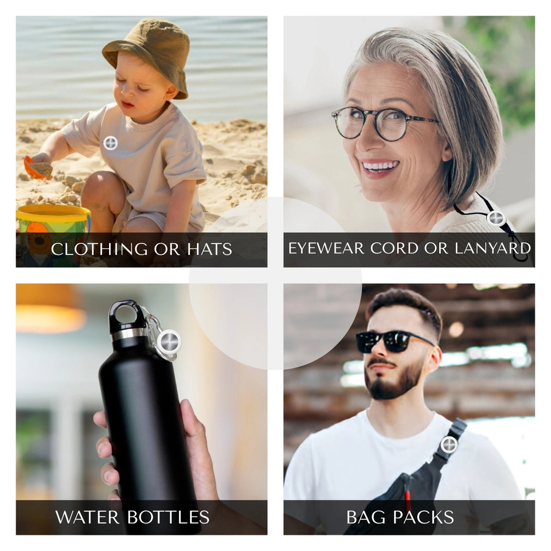 White silicone holder for smart trackers by tag8