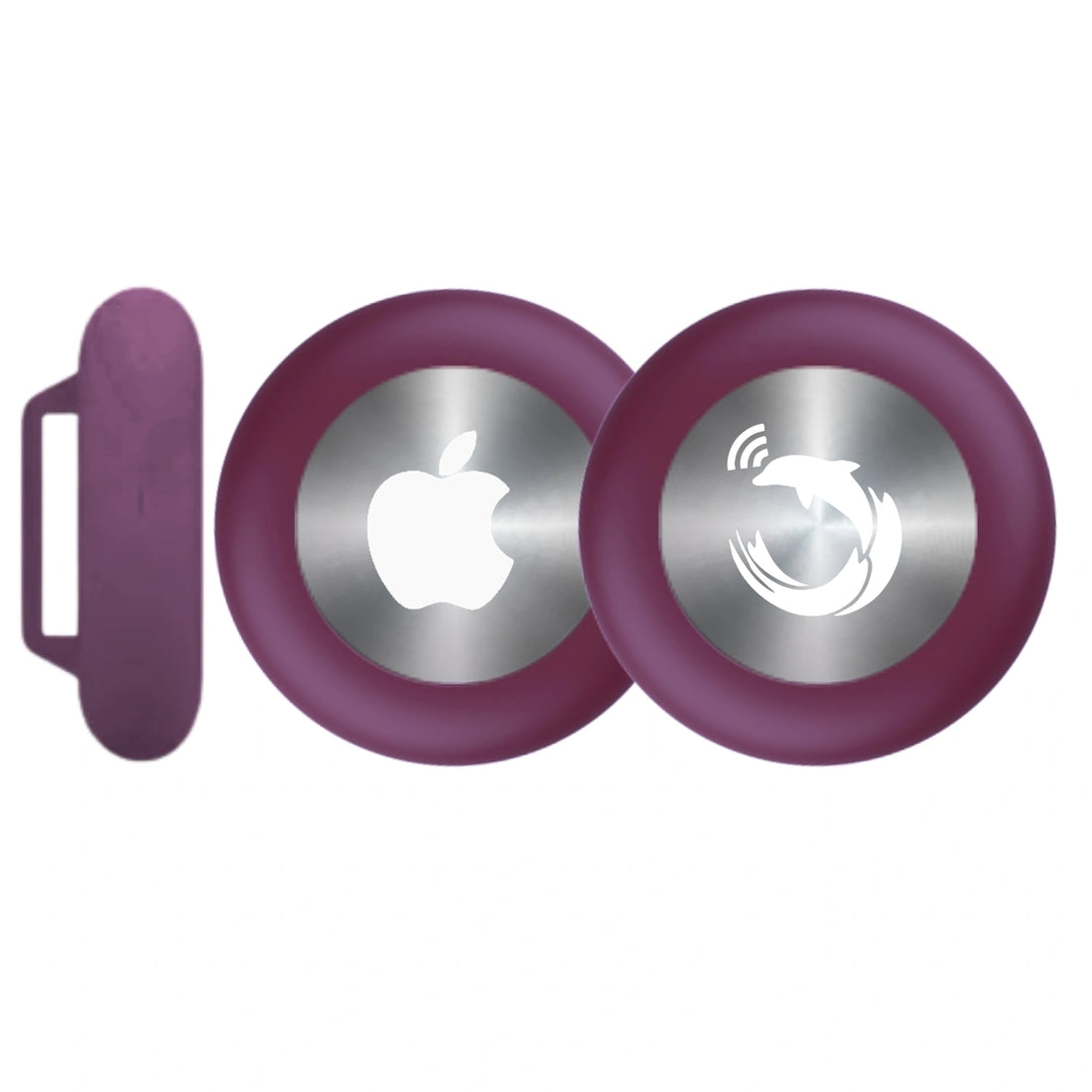 Wine colour silicone holder for smart trackers by tag8