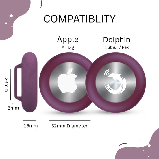 Wine colour silicone holder for smart trackers by tag8