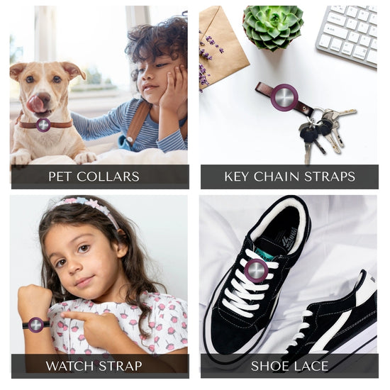 Wine colour silicone holder for smart trackers by tag8