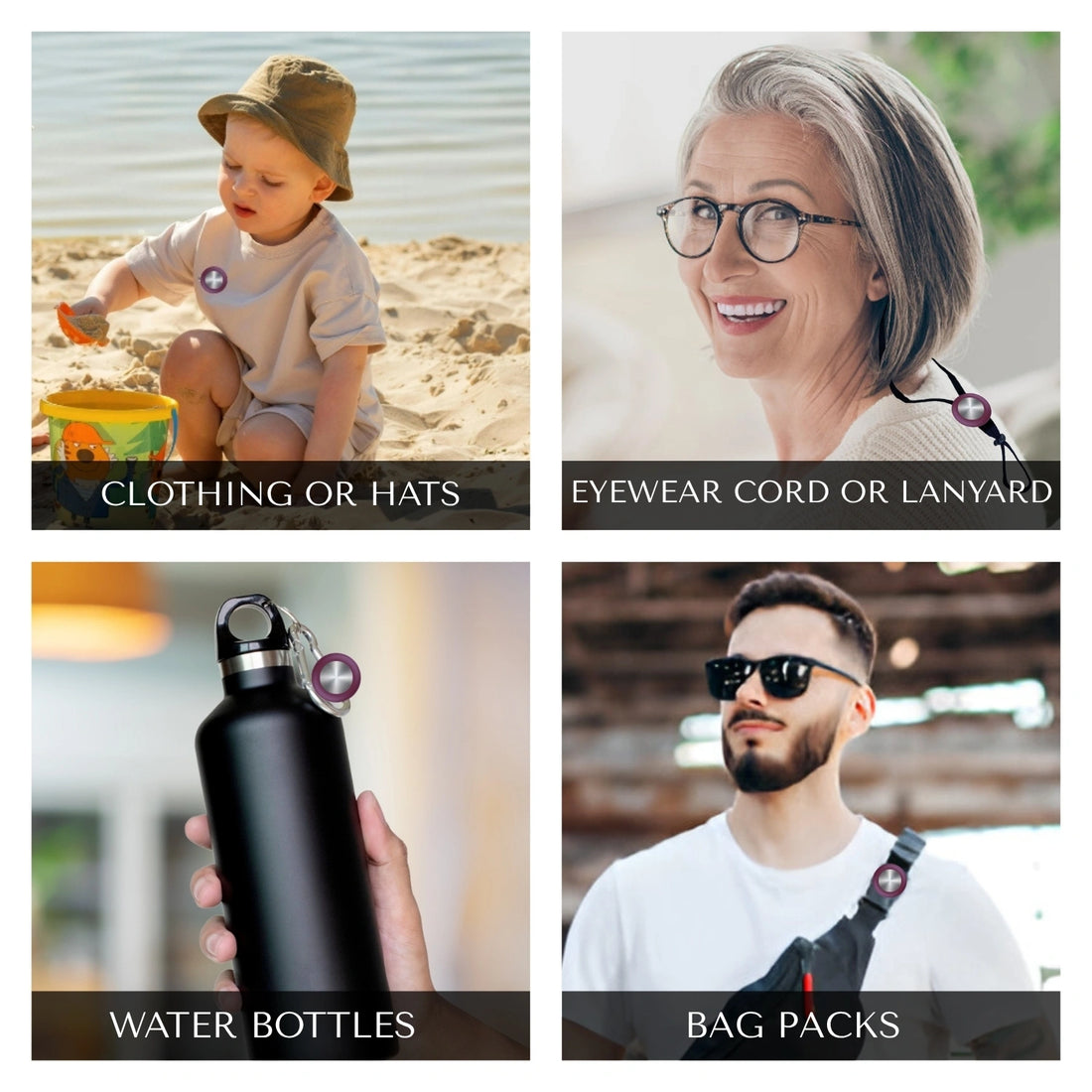 Wine colour silicone holder for smart trackers by tag8