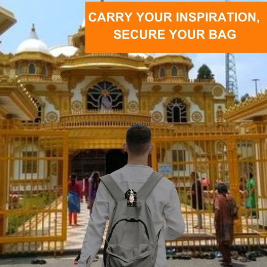 tag8 Smart Bag Tag Pack of 2 with Sai Baba travel themes and QR code for secure identification and lost & found support