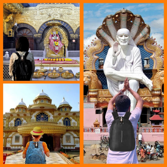 tag8 Smart Bag Tag Pack of 2 with Sai Baba travel themes and QR code for secure identification and lost & found support