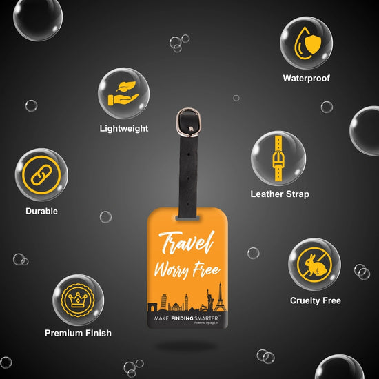 Travel Themes QR Bag Tag by tag8 for luggage tracking