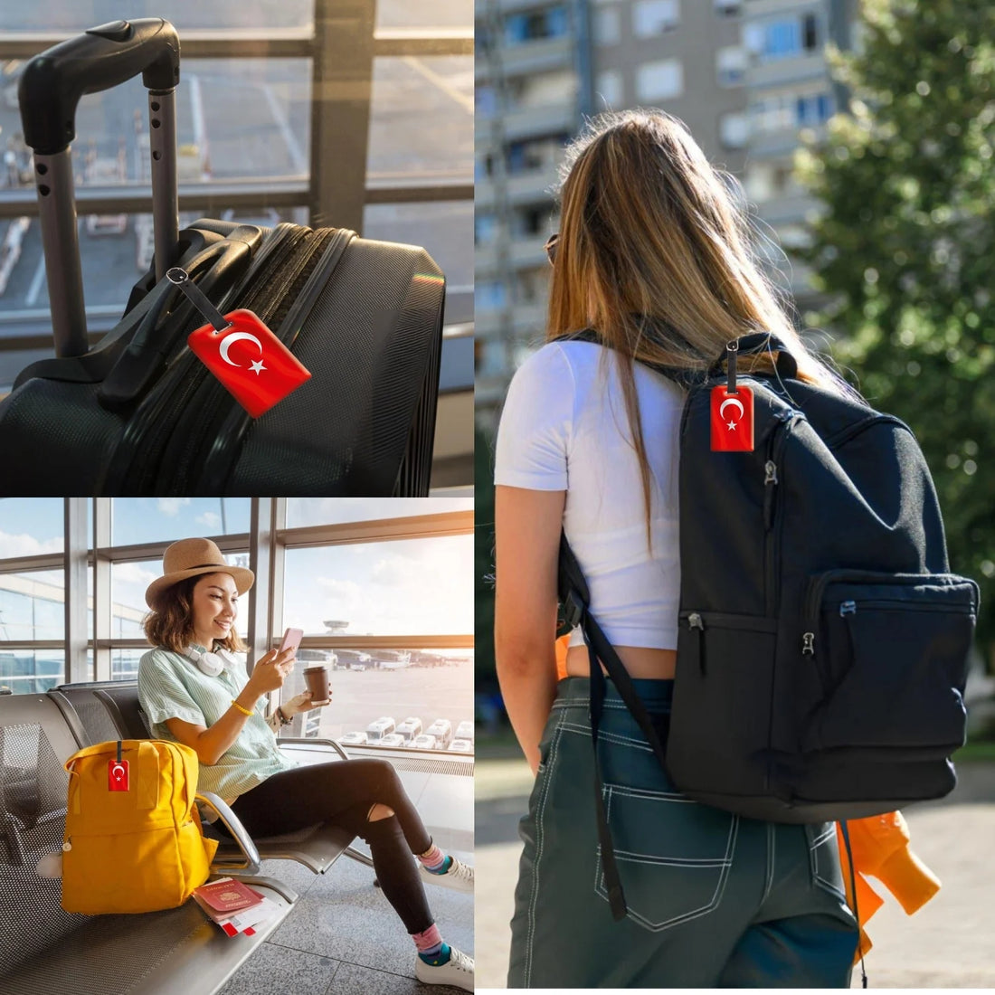 Turkey QR Bag Tag by tag8 with QR code for tracking