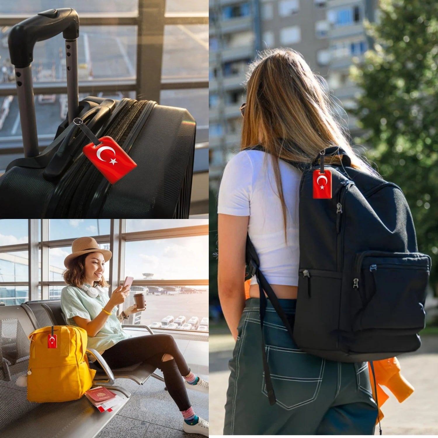 Turkey QR Bag Tag by tag8 with QR code for tracking