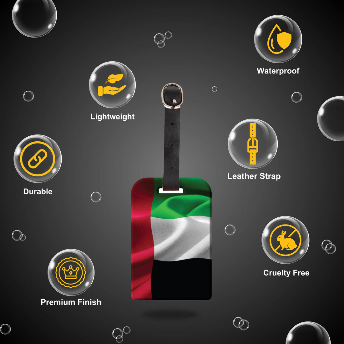 UAE QR Bag Tag by tag8 with QR code for tracking