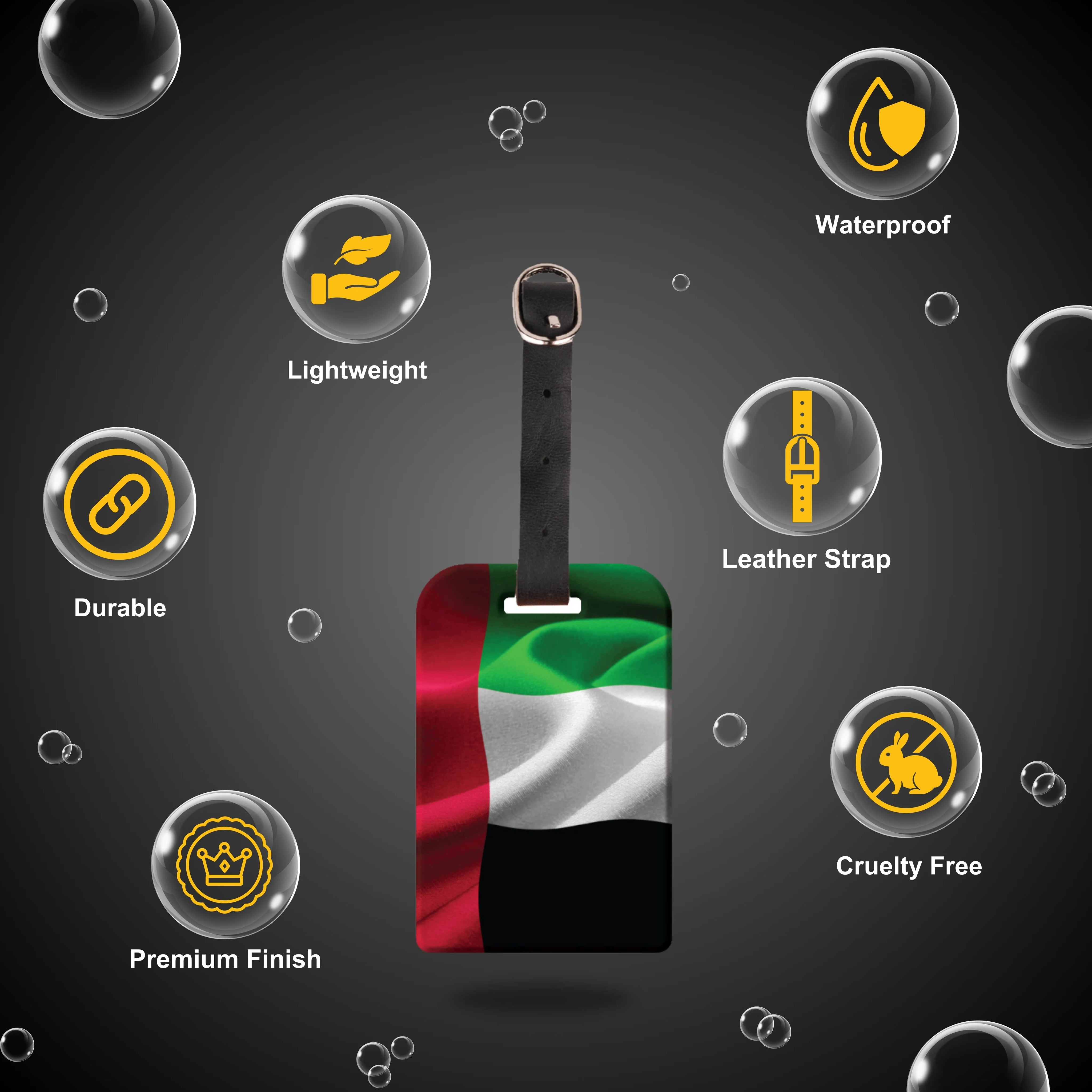 UAE QR Bag Tag by tag8 with QR code for tracking