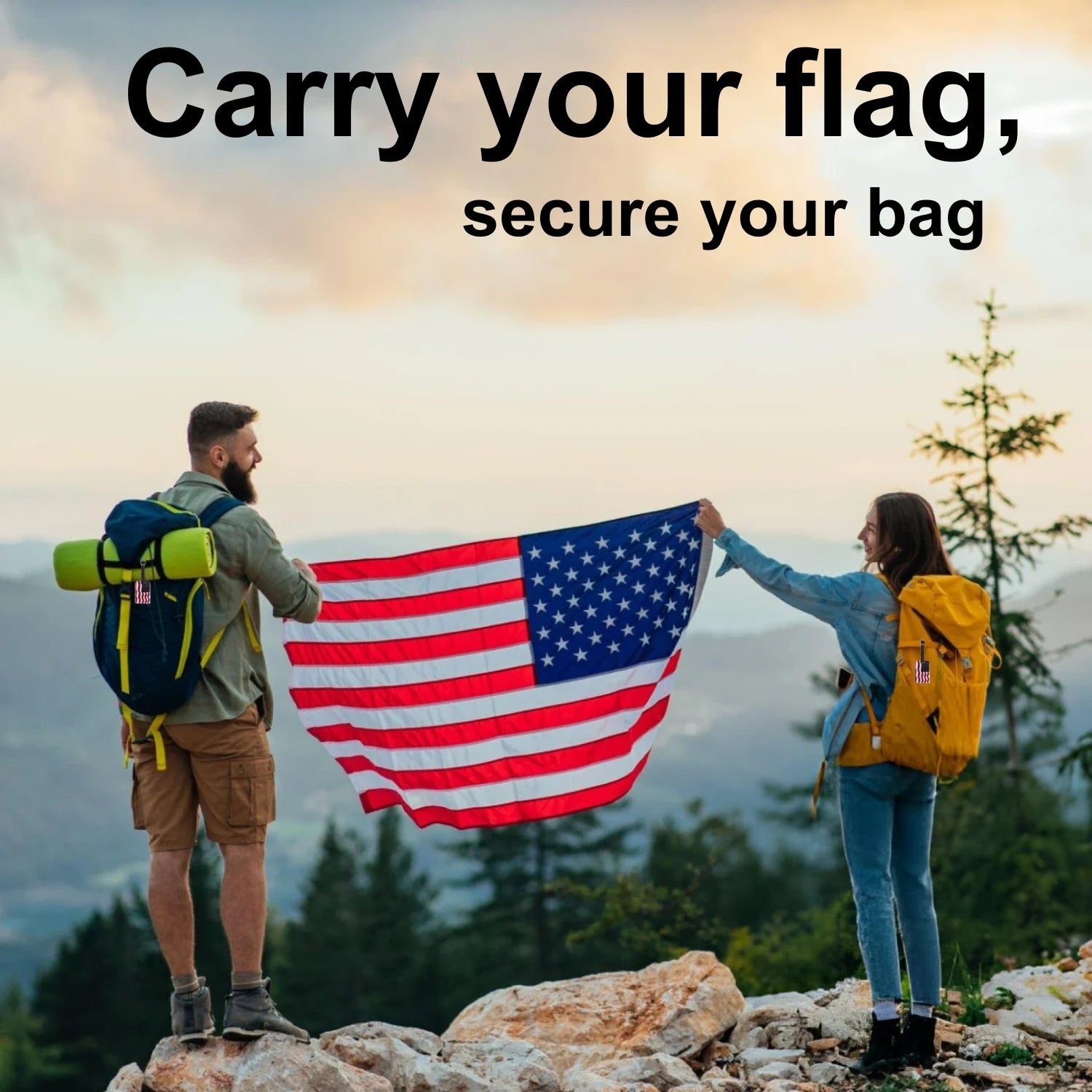 USA QR Bag Tag by tag8 for secure luggage tracking