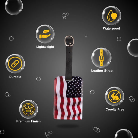 USA QR Bag Tag by tag8 for secure luggage tracking