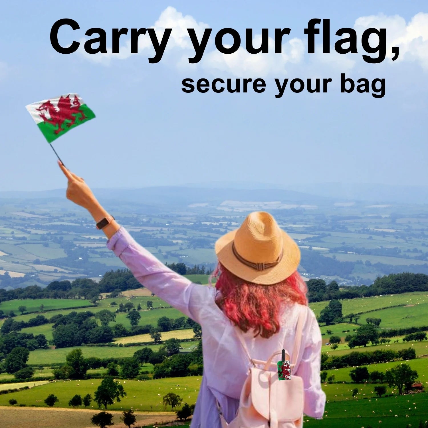 Wales QR Bag Tag by tag8 for travel security