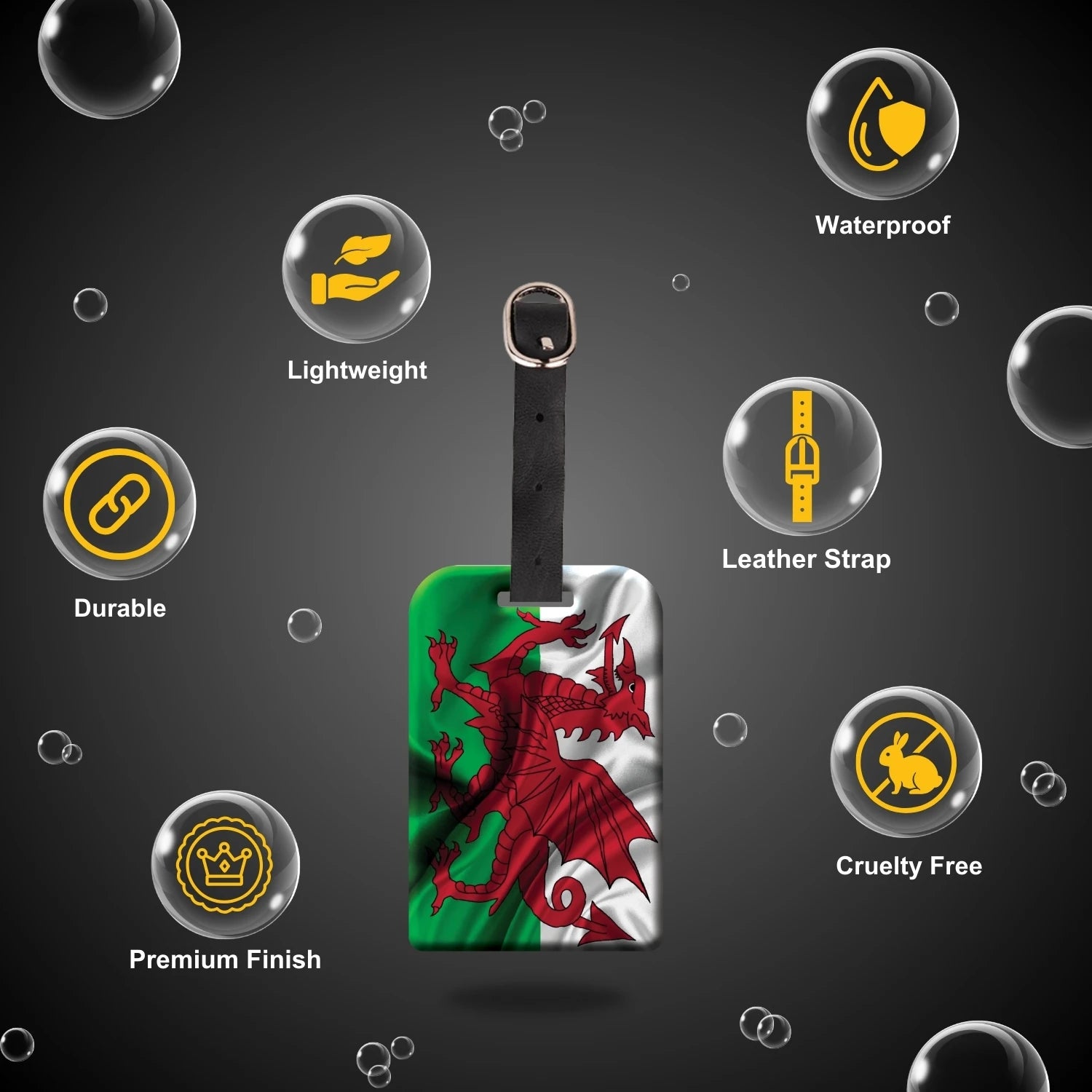 Wales QR Bag Tag by tag8 for travel security