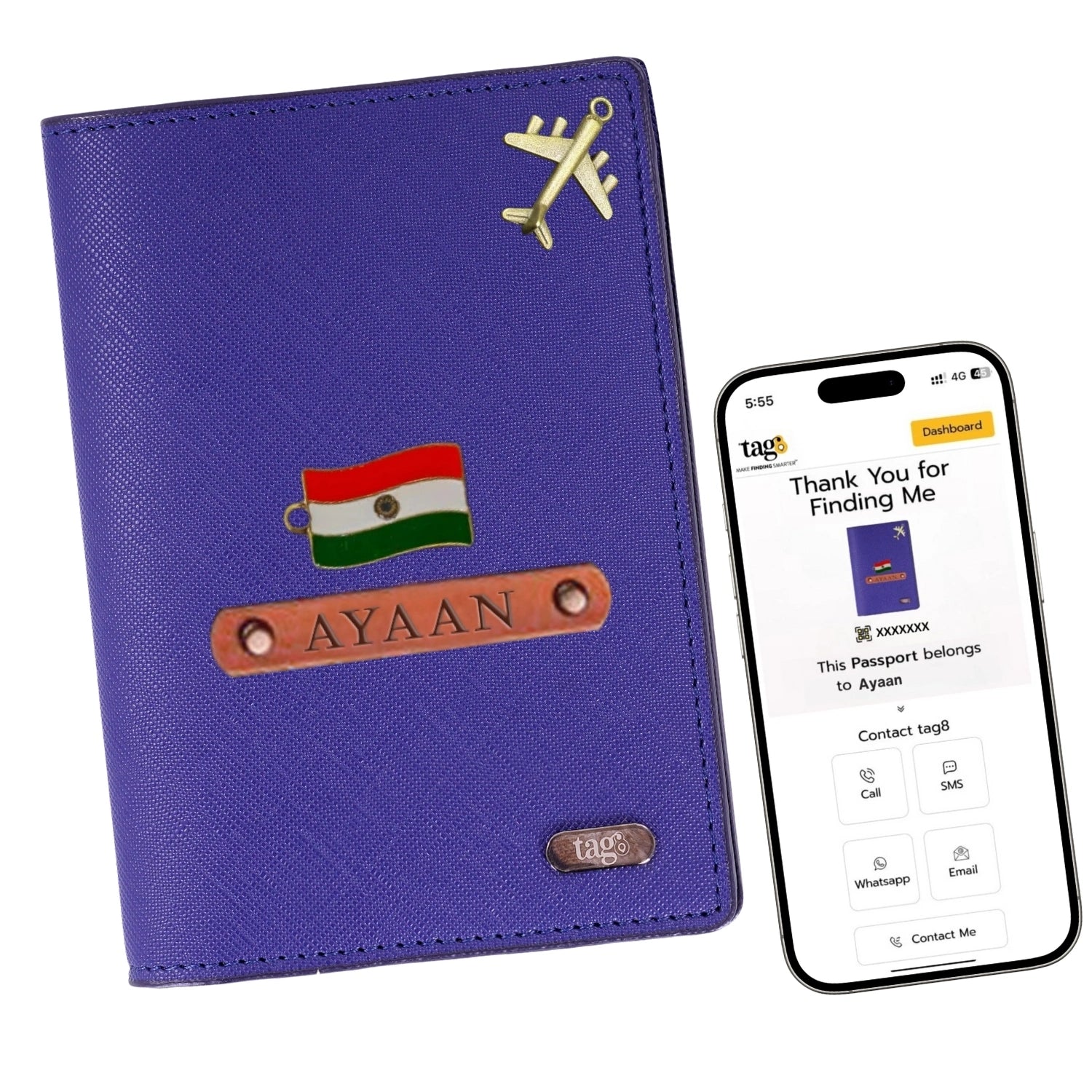 Dolphin Smart Bluetooth Tracker Pro with Leather Case [Carbon Fiber]