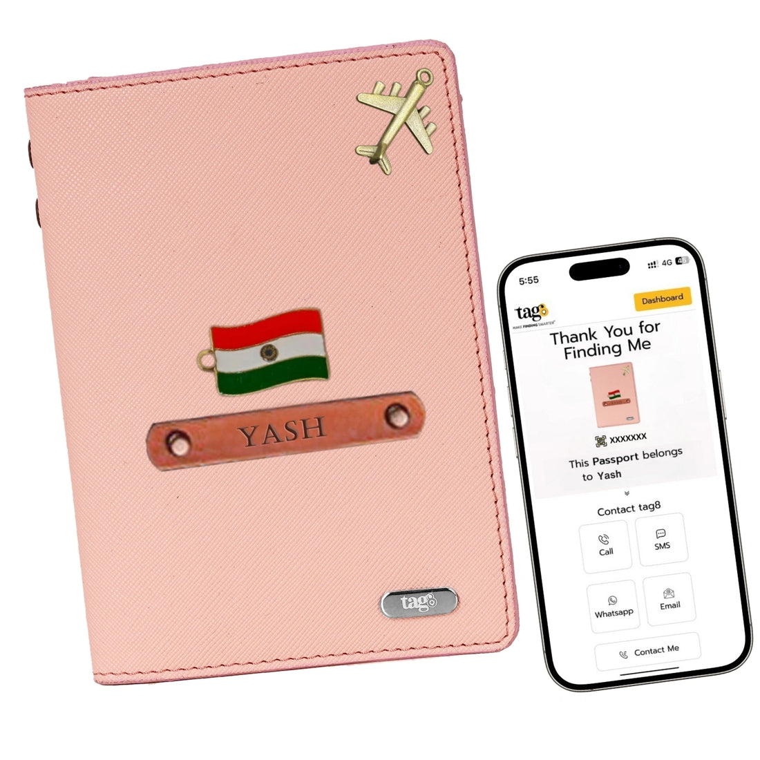 Dolphin Smart Bluetooth Tracker Pro with Leather Case [Carbon Fiber]