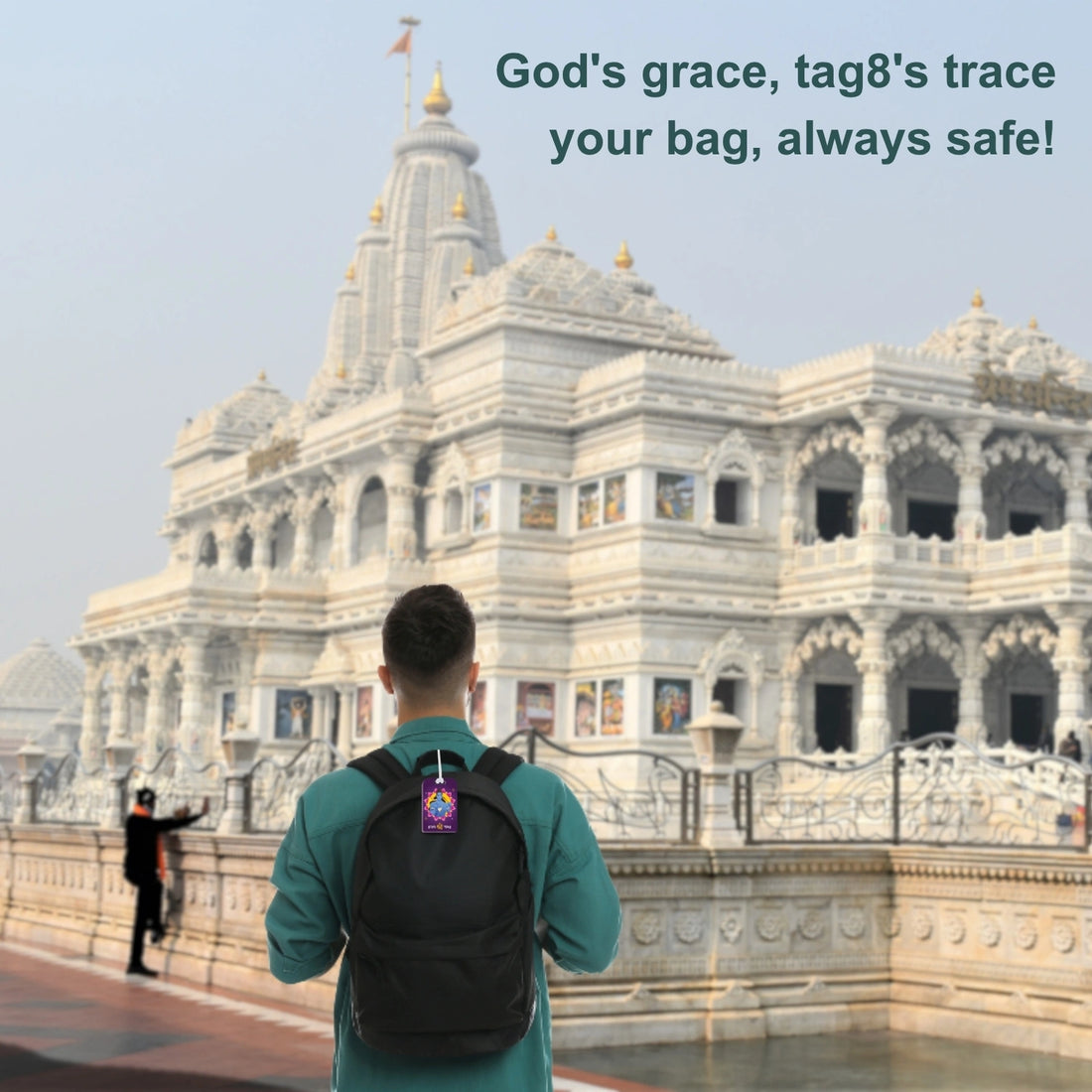 [Pack of 2] tag8 Smart Bag Tag- Jai Shree Ram