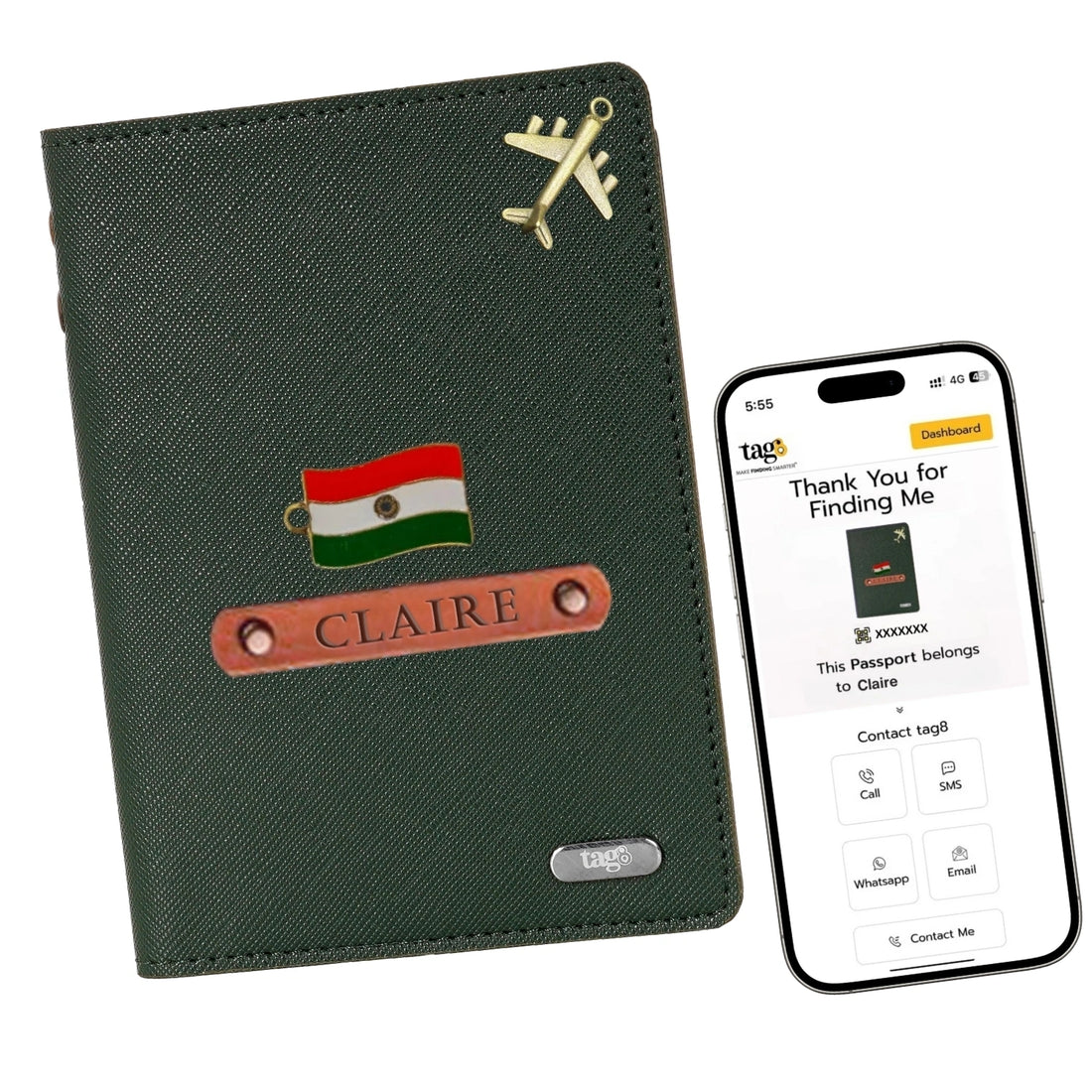 Dolphin Smart Bluetooth Tracker Pro with Leather Case [Carbon Fiber]