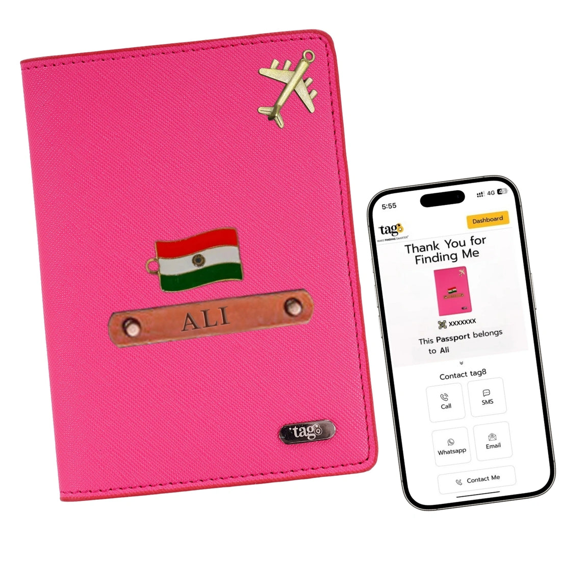 Dolphin Smart Bluetooth Tracker Pro with Leather Case [Carbon Fiber]