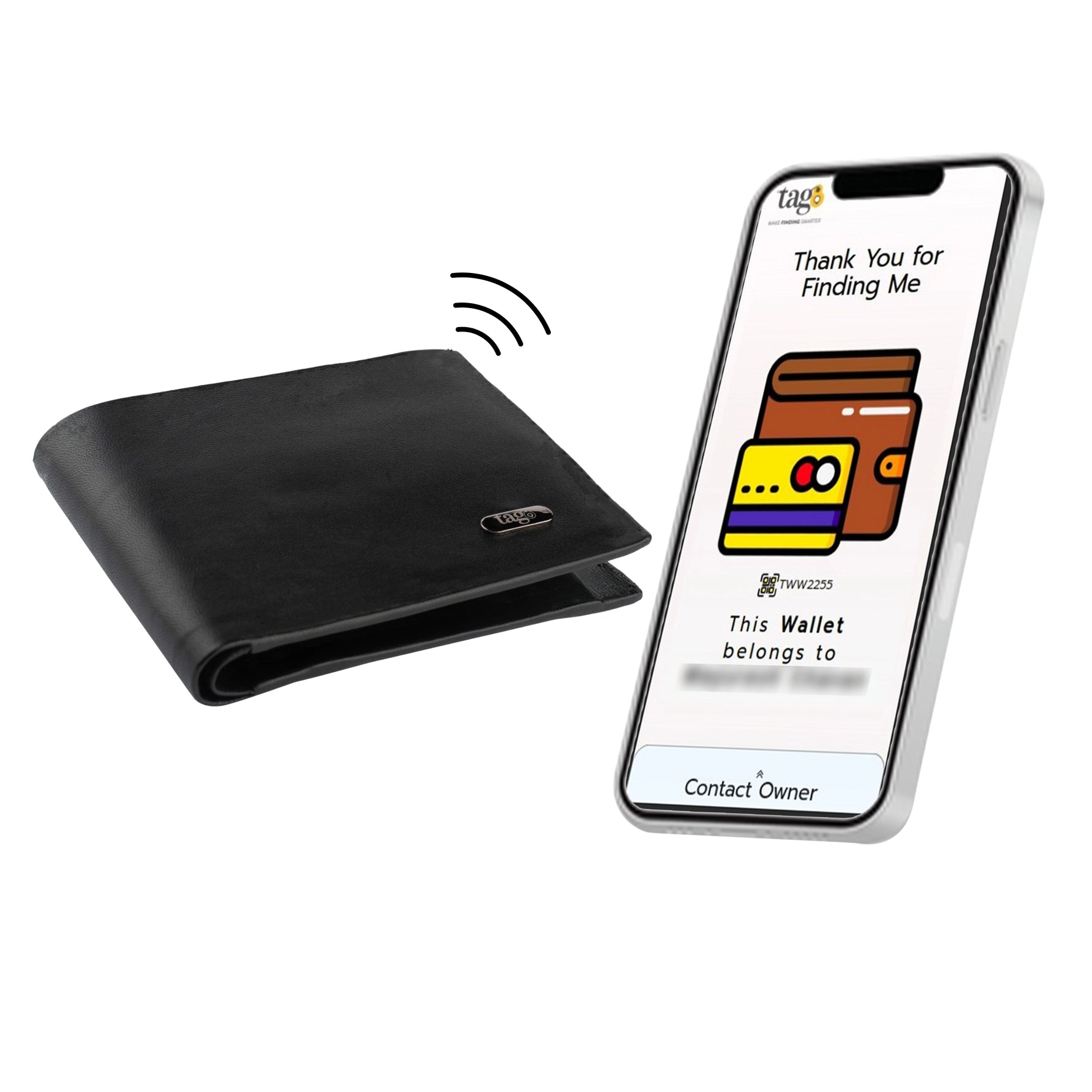 RFID Wallet for Men – Genuine Leather with QR Tracking | tag8