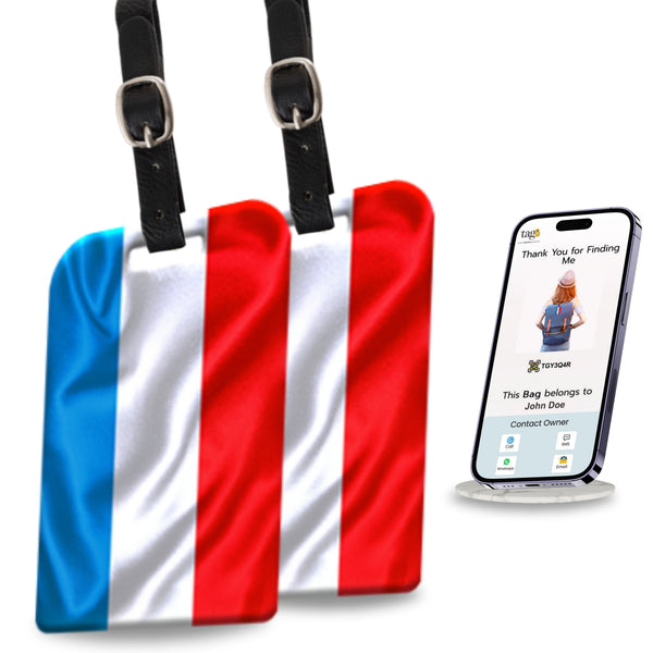 Smart Bag Security Tag - Luxembourg Flag [Pack 2]
