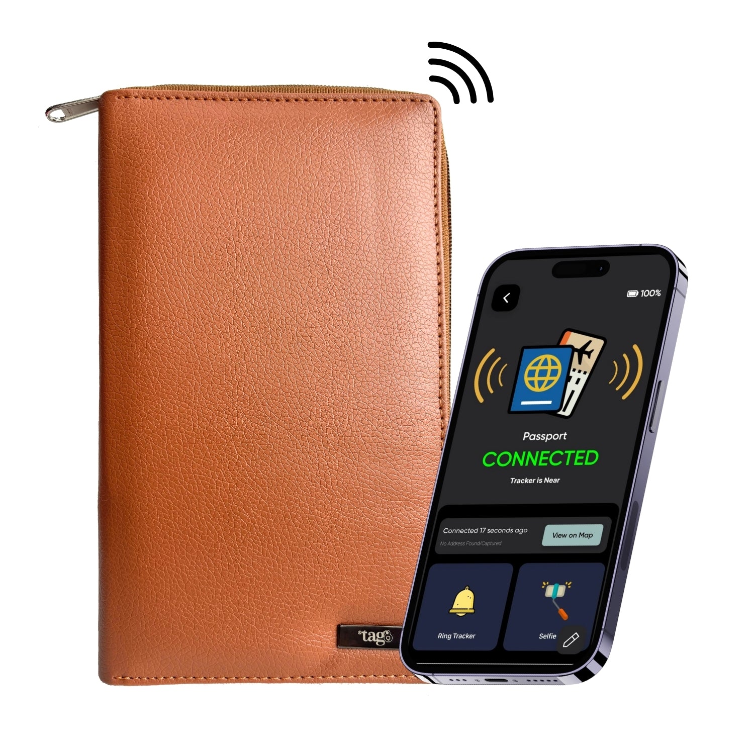 Family Passport Tracker Holder with RFID & BLE Tracking | tag8