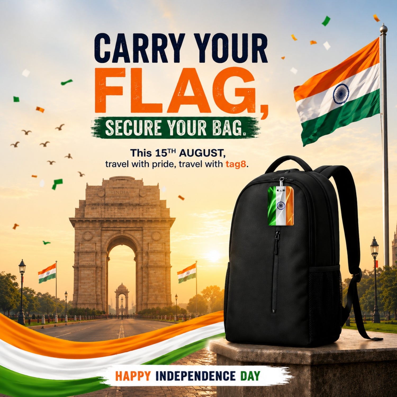 Smart Bag Security Tag - 1 India culture + 1 India AI