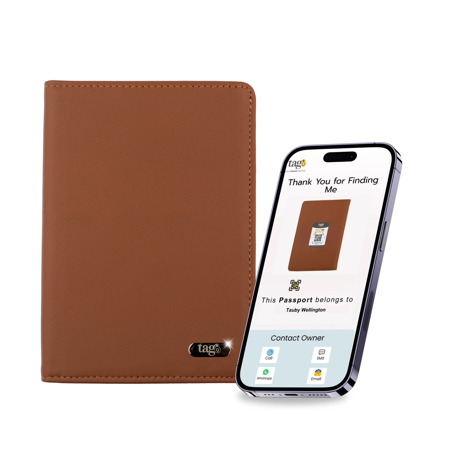 Genuine Leather Passport Finder Case