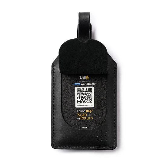Orbit Smart Luggage Tag Black – Bluetooth tracker in genuine leather