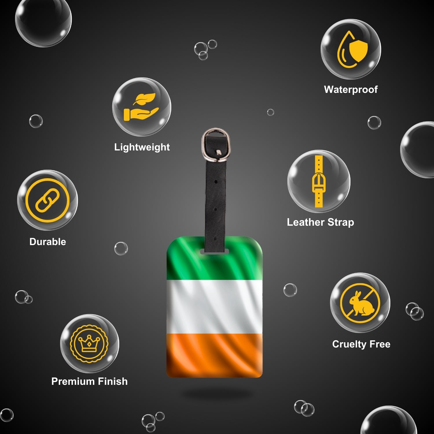 Smart Bag Security Tag - Ireland Flag [Pack 2]