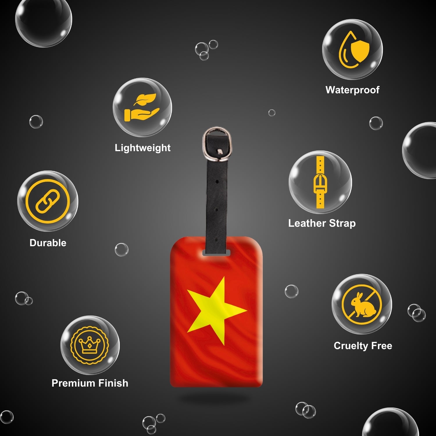 Smart Bag Security Tag -  Vietnam Flag [Pack 2] - tag8