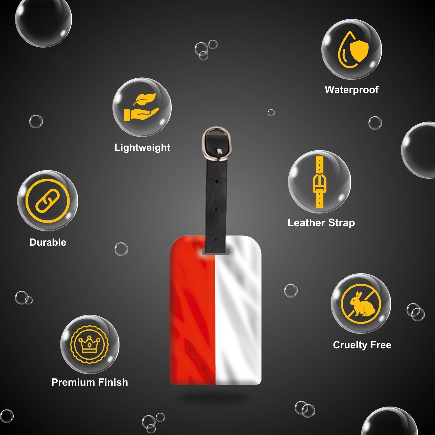 Smart Bag Security Tag - Poland Flag [Pack 2] - tag8