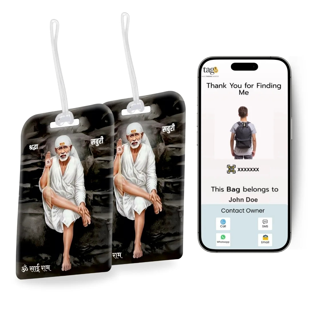 [Pack of 2] tag8 Smart Bag Tag- Shree Sai Baba
