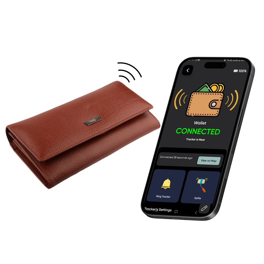 Dolphin Smart Wallet for Women | Bluetooth Tracker & RFID Protection