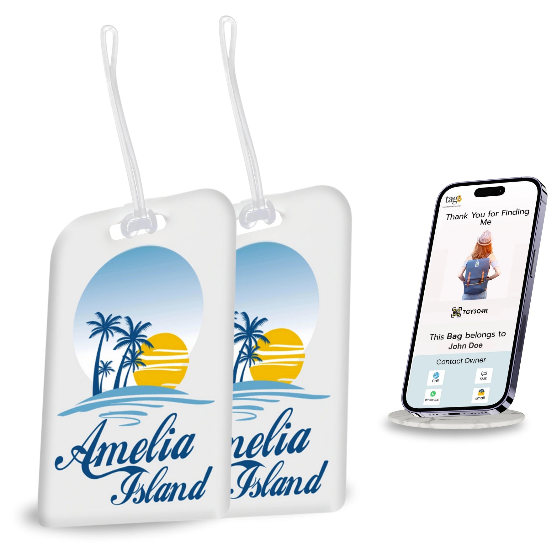 Smart Bag Tag Amelia Island FL City