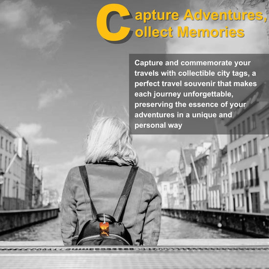 Amsterdam QR Bag Tag by tag8 with secure QR code