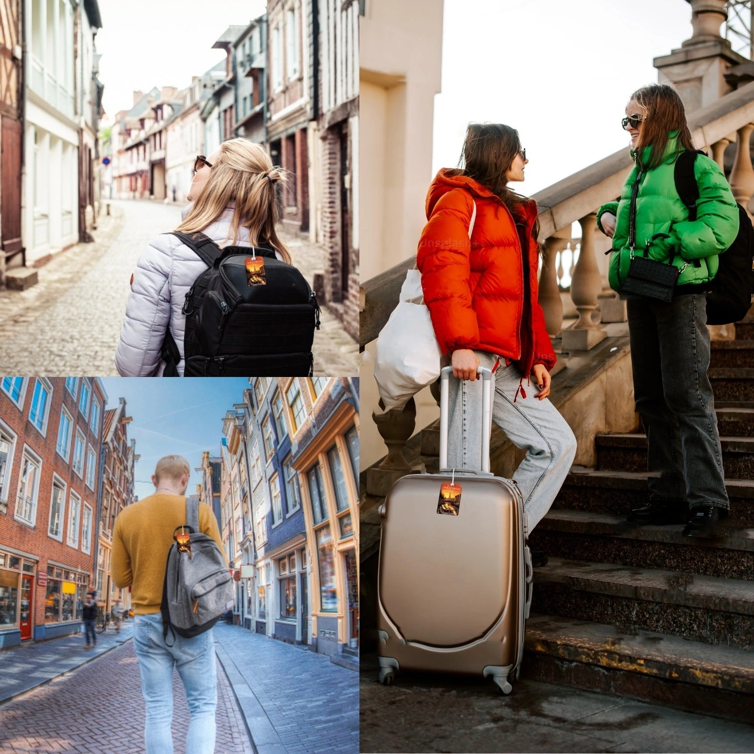 Amsterdam QR Bag Tag by tag8 with secure QR code