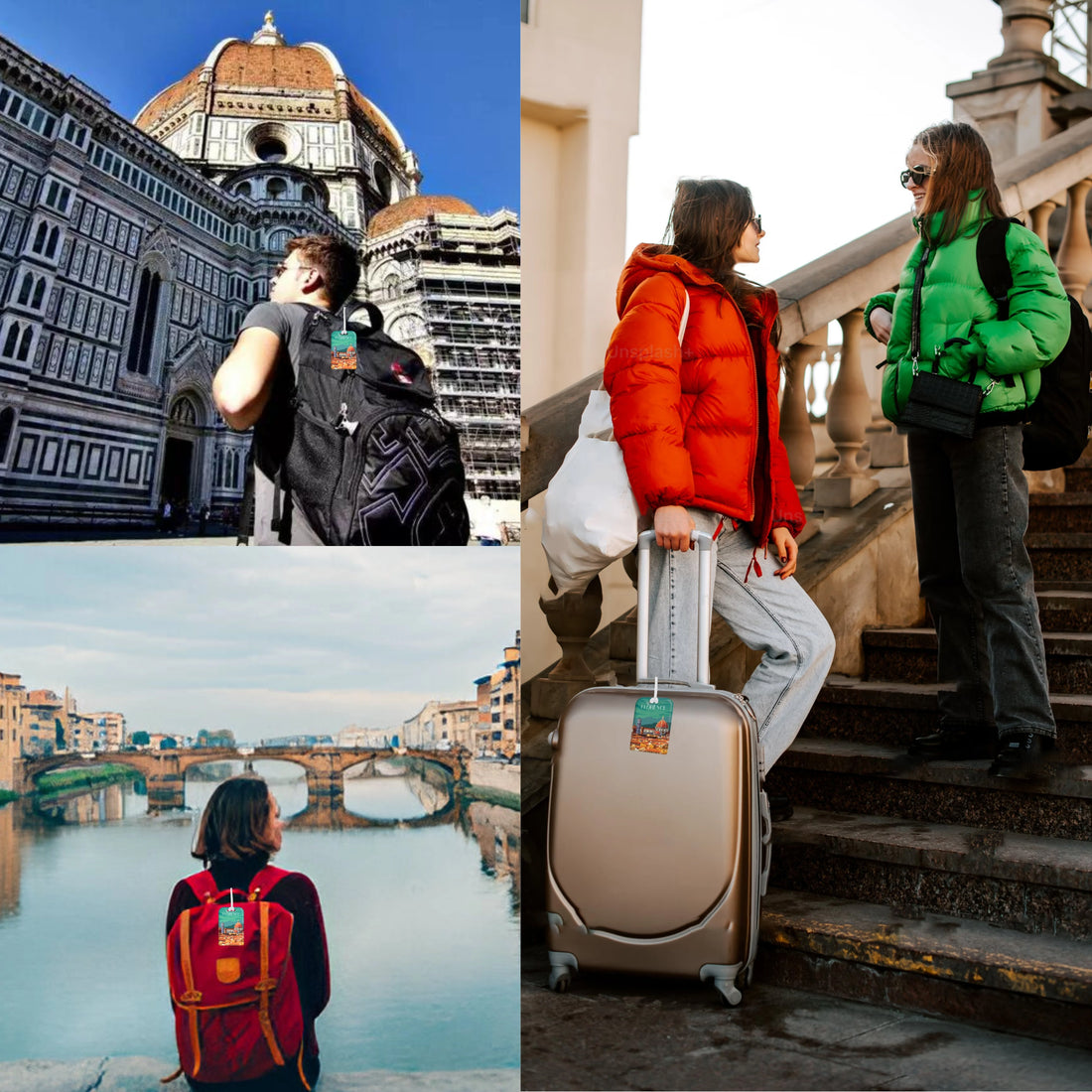 Florence QR Bag Tag by tag8 with secure QR code